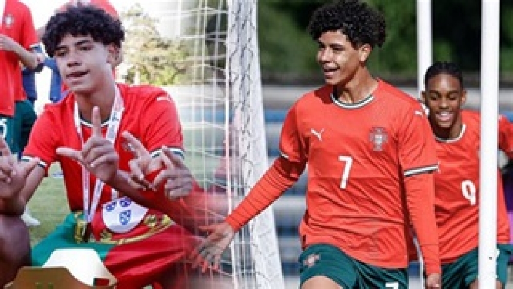 Con trai Ronaldo lập cú đúp, U15 Bồ Đào Nha lên ngôi vô địch
